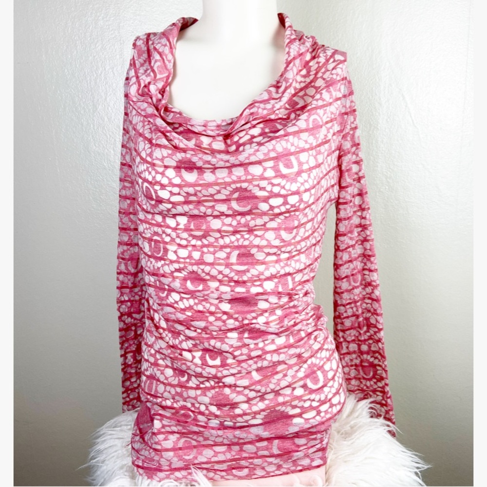 Lole Pink Stripe & Flowers Transparent Longsleeve
